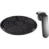 Replacement Grill Pan With Handle Non-stick Professional Accessories Air Fryer Grill Pan Applicable for 3501B 3503 3502 3502BBlack