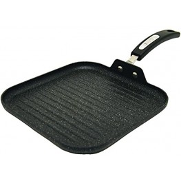 THE ROCK by Starfrit 10" Grill Pan with Bakelite Handle Black