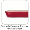 Tramontina Deluxe Square Grill Pan Aluminum 11-inch Metallic Red 80110 060DS