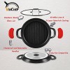 Vinchef Nonstick Grill Pan for Stove tops | 13.0 Cast-aluminum Grill Pan with Lid and Anti-Scalding Tools GRANITEC Nonstick Coating The Whatever Pan Dishwasher & Oven Safe Black