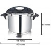Cuisinox POT-E10 Deluxe Pressure Cooker 10.0-Liter
