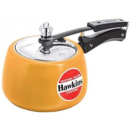 Hawkins Ceramic CMY30 Coated Contura Pressure Cooker 3 L Mustard Yellow