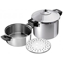 Kuhn Rikon Duromatic Inox Stainless Steel Pressure Cooker with Side Grips Set of 2 4 Litre and 6 Litre 24 cm