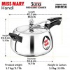 Miss Mary Handi Pressure Cooker 5 Litre Silver MMH50