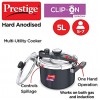 Prestige Svachh Clip-on 5 Litre Hard Anodised Pressure Cooker Black