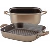 Anolon Advanced Hard Anodized Nonstick Grill Pan Griddle and Roaster 11 Inch Brown