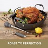 Anolon Advanced Hard Anodized Nonstick Roaster Roasting Pan Set with Utensils 16 Inch x 13 Inch Gray