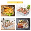 CAMPMAX Rectangular Roasting Pan with Rack Nonstick 16 Inch Stainless steel Turkey Roaster with Rack for Oven Great for Roasting Chicken Turkey Meat & Vegetables