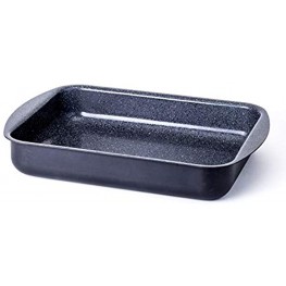 Ceramic Coated Roasting Pan Lasagna Pan With Natural Nonstick Coating Safe For StoveTop and Oven Use 14 x 10.5 x 2.7 inch