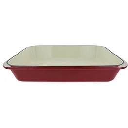 Chasseur 15 x 10 Red French Enameled Cast Iron Rectangular Roaster