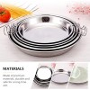 DOITOOL Round Steamer Rack Plate Stainless Steel Roasting Pan Roaster Pan Tray Non- Stick Lasagna Pan Baking Tray with Handles for Roasting Turkey Meat Joints Vegetables 32CM