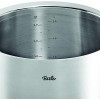 Fissler pure-profi collection Stainless Steel Roaster 11-in 5 Quart high domed Metal-Lid round covered Induction silver