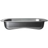 Goodcook Quick Roaster Pan and locking rack with juice gathering pools for easier safer faster basting 17x12x3 inches Grey