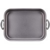 Mauviel Made In France M'Cook 5 Ply Stainless Steel 15.7 by 11.8-Inch Rectangular Roasting Pan and Rack with Cast Stainless Steel Handles