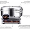 Mr Rudolf 17 inch Roasting Pan with Lid and Rack,18 10 Stainless Steel Oval Large Roaster for Easy to Clean,Dishwasher Safe,12 Quart + 5 Quart…