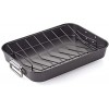 Nifty Solutions Oven Insert with Large Non-Stick 3-Tier Baking Rack and Roasting Pan Included Charcoal and Chrome