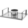 PXRJE Beer Can Chicken Holder,Chicken Roaster Stand Stainless Steel Vertical with Handles for Grill.Silver