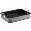 Rachael Ray Brights Hard Anodized Nonstick Roaster Roasting Pan with Rack 16 Inch x 12 Inch Gray