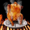 Vertical Stainless Steel Chicken Roaster Rack Duck Holder Grill Stand Roasting Sturdy BBQ Barbecue Tray for Oven Cooking Grill Pan Tool