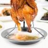 Vertical Stainless Steel Chicken Roaster Rack Duck Holder Grill Stand Roasting Sturdy BBQ Barbecue Tray for Oven Cooking Grill Pan Tool