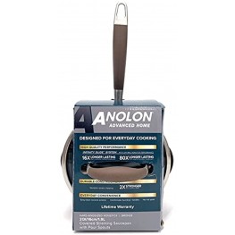 Anolon Advanced Home Hard Anodized Nonstick Sauce Pan Saucepan with Straining and Lid 2 Quart 2 Qt Straining Saucepan Bronze