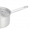 Commercial 4 Qt. Stainless Steel Aluminum-Clad Straight Sided Sauce Pan with Cover