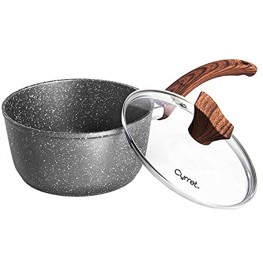 Cyrret 1.5 Quart Saucepan with Lid Nonstick Sauce Pan Granite Coating with Heat Resistant Handle Induction Cooker Compatible Dishwasher & Oven Safe