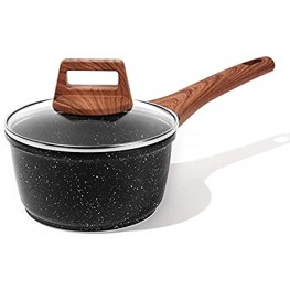 ESLITE LIFE Saucepan with Lid Nonstick Sauce Pan Small Soup Pot Milk Pan with Granite Coating Induction Compatible 2.5 Quart