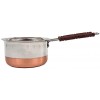 WhopperIndia 6.5 Stainless Steel Copper Bottom Saucepan For Easy Pour with Ergonomic Handle Small Pot Steel Nonstick Saucepan 1 QT Small Sauce Pot Milk Saucepan with Dishwasher Safe