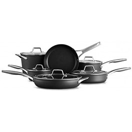 Calphalon Premier Hard-Anodized Nonstick 11-Piece Cookware Set Black