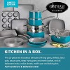 Gotham Steel Ocean Blue Pots and Pans Complete Ceramic Cookware & Bakeware Ultra Nonstick Durable Diamond Coating Stainless Stay Cool Handles Oven & Dishwasher Safe 100% PFOA Free 20 Piece Set