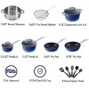Induction Kitchen Cookware Sets Nonstick Granite Hammered Pan Set 15 Piece Dishwasher Safe Cooking Pots and Pans Set