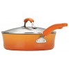 Rachael Ray Brights Nonstick Cookware Pots and Pans Set 14 Piece Orange Gradient
