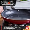 Red Volcano Textured Healthy Ceramic Nonstick Cookware Pots and Pans Set 14-Piece
