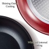 ROCKURWOK Pots and Pans Set Nonstick Hard Anodized Cookware Set with 2 Removable Handle Gas Induction Compatible Dishwasher Safe 3-Piece Deep Red
