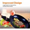 Zunmial Pots and Pans Set Non-Stick Healthy Stone Cookware Set Butter Warmer Nonstick Dishwasher Safe Cookware Set 12 Blue