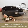 Anolon Advanced Hard Anodized Nonstick Saute Fry Pan with Helper Handle 5 Quart Gray