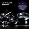 Circulon S Series SteelShield Induction Saute 30cm 4.7L Non stick Dishwasher Safe Stay Cool Handles and Glass Lid