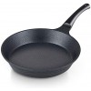 Cook N Home Marble Nonstick cookware Saute Fry Pan 10.5 inch Lid Black