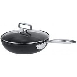 CRISTEL Exceliss+ Non-Stick coating FREE PFOA PFOS Sauté-pan with anodized aluminum Long Handle 3-Ply construction Brushed Finish all hobs + induction Castel'Pro Ultralu collection 2Qt.