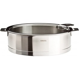 Cristel Strate L Stainless Steel Sautepan with Glass Lid 3.5 Quart
