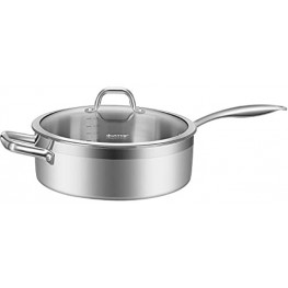 Duxtop Professional Stainless-steel Induction Ready Cookware Impact-bonded Technology 5.5 Qt Saute Pan