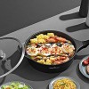 Inkitchen 11 Inch Nonstick Deep Frying Pan with Lid 4.5 Quart Saute Pan Skillet for Gas Electric Induction Cooktops