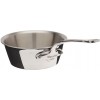 Mauviel Made In France M'Cook 5 Ply Stainless Steel 1.8-Quart Splayed Saute Pan with Cast Stainless Steel Handle