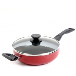 Oster Telford Covered Saute Pan 10.25-Inch Red