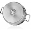 Saflon Stainless Steel Tri-Ply Capsulated Bottom 5 Quart Saute Pot with Glass Lid Induction Ready Oven and Dishwasher Safe