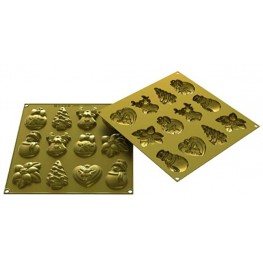 Silikomart Silicone Let's Celebrate Bakeware Collection Winter Cookies Baking Mold Assorted