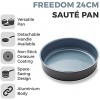 Tower Freedom T800204 24cm Sauté Pan with Ceramic coating and Aluminium Body Graphite
