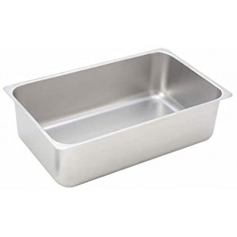 Winco 6-Inch Deep Stainless Steel Spillage Pan Full Size