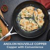Anolon Nouvelle Copper Hard Anodized Nonstick Frying Pan Set Fry Pan Set Hard Anodized Skillet Set 8.5 Inch and 10 Inch Black Onyx